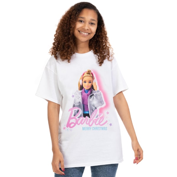 Barbie Dam/Kvinnor Jul T-Shirt L Vit White L