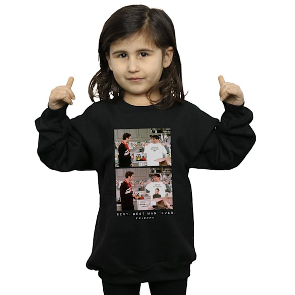 Friends Girls Bästa Bästa Man Ever Sweatshirt 9-11 År Svart Black 9-11 Years