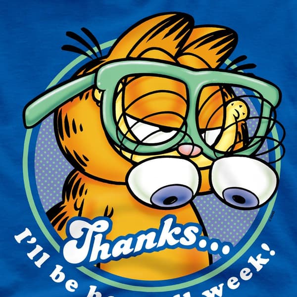 Garfield Herr T-shirt med Tryck M Royalblå Royal Blue M