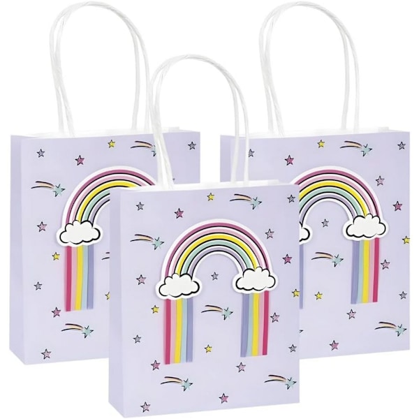 Unique Party Enhörningspåsar med fransar (3-pack) Storlek: En storlek Lavendel Lavender One Size