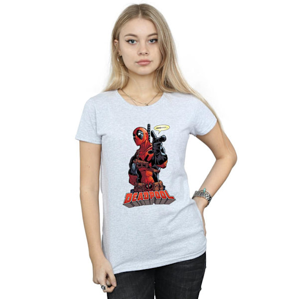 Marvel Dam/Damer Deadpool Hey You Bomull T-shirt XL Sport Sports Grey XL