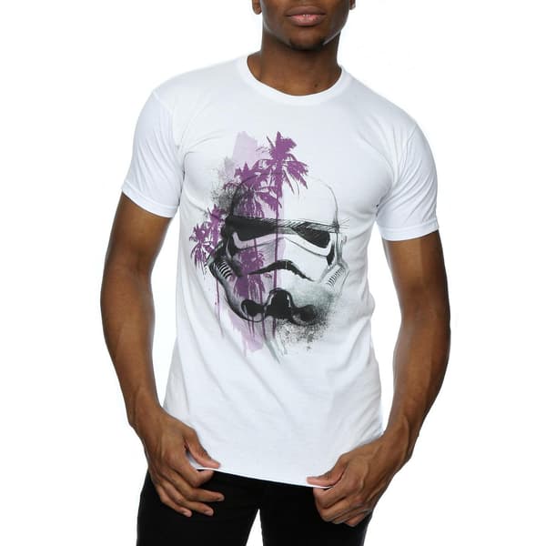 Star Wars Herr Rogue One Stormtrooper Palm Trees T-Shirt S Vit White S