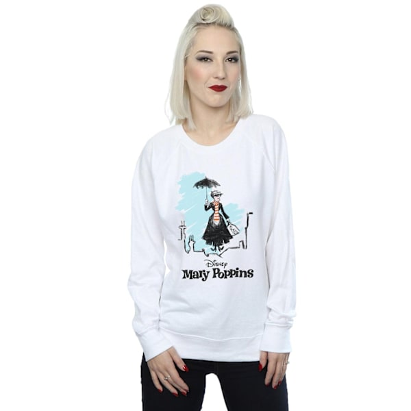 Disney Dam/Kvinnor Mary Poppins Taklandning Färg Tröjor White XL