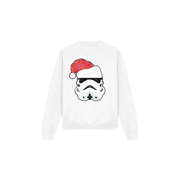 Star Wars Unisex Vuxen Stormtrooper Jultröja med Tomte White S