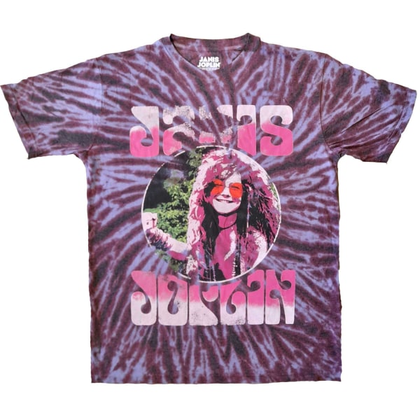 Janis Joplin Unisex Adult Shades Tie Dye T-Shirt S Lila Purple S