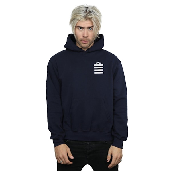 Looney Tunes Herr Taz Stripes Faux Pocket Hoodie 3XL Marinblå Navy Blue 3XL