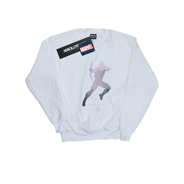 Marvel Herr Hawkeye Silhouette Sweatshirt M Vit White M