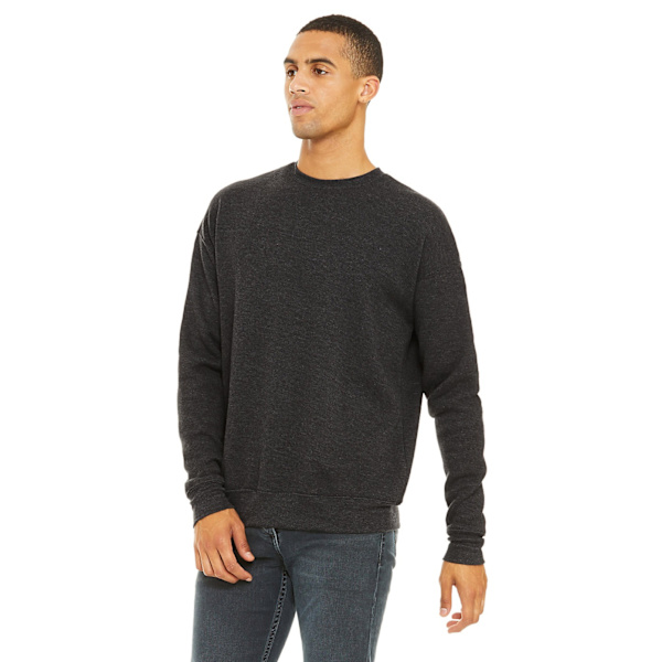Bella + Canvas Unisex Vuxen Fleece Drop Shoulder Sweatshirt M D Dark Grey Heather M