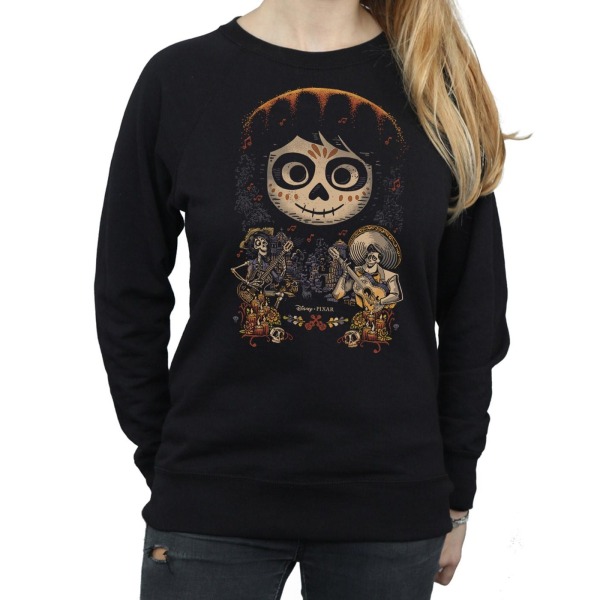 Disney Womens/Ladies Coco Miguel Face Poster Sweatshirt S Black Black S