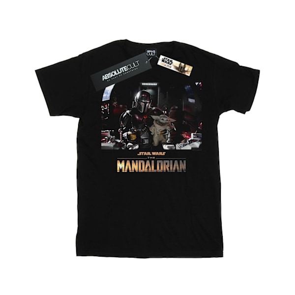 Star Wars Boys The Mandalorian Child On Board T-Shirt 5-6 år Black 5-6 Years