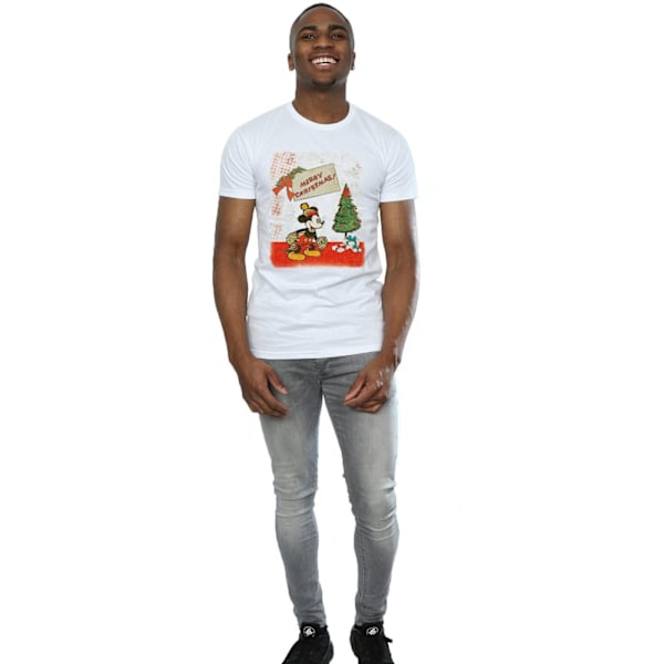 Disney Herr Mickey Mouse Vintage Jul T-shirt XXL Vit White XXL
