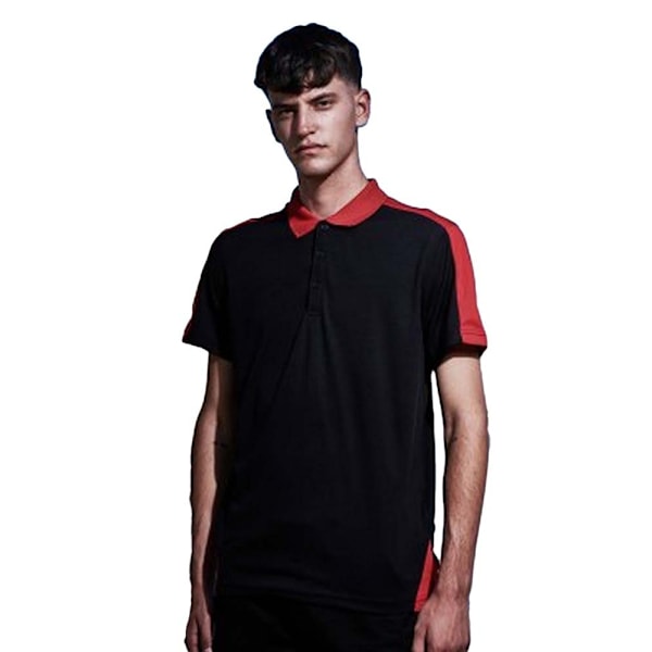 Regatta Contrast Coolweave Pique Poloskjorta 3XL Svart/Klassisk Röd Black/Classic Red 3XL