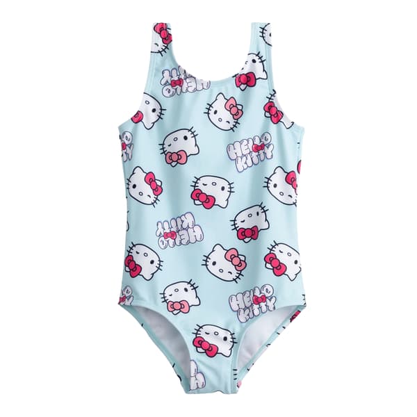 Hello Kitty Baddräkt för flickor, 11-12 år, blå Blue 11-12 Years