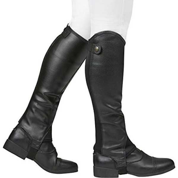 Dublin Unisex Fusion Läder Halvchaps XL Svart Black XL