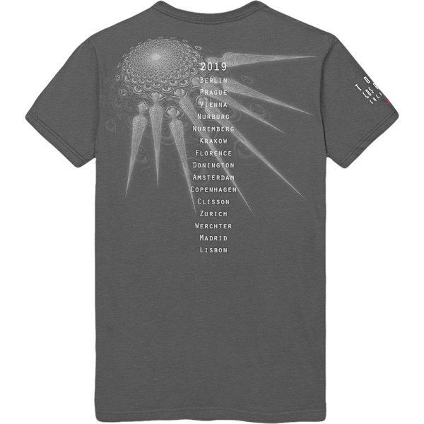 Tool Unisex Adult Spectre Spike Back Print T-Shirt L Charcoal G Charcoal Grey L