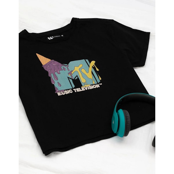 MTV Dam/Kvinnor Glass Crop Top S Svart Black S