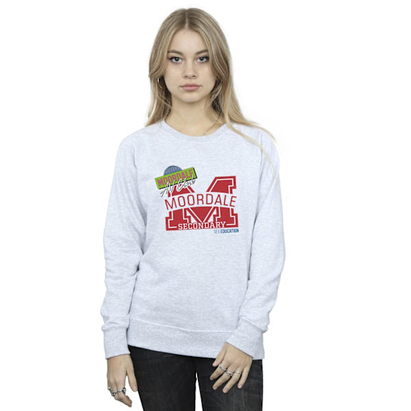 Netflix Dam/Kvinnor Sex Education Moordale M Collage Sweatshirt Sports Grey M