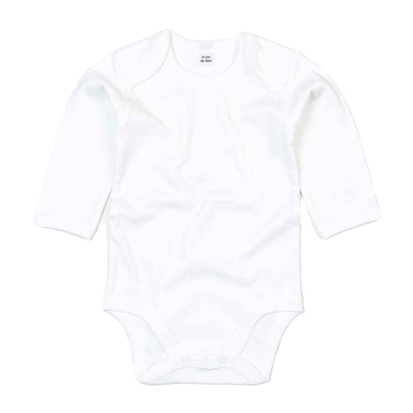 Babybugz Baby Organic Long-Sleeved Bodysuit 3-6 Months White White 3-6 Months