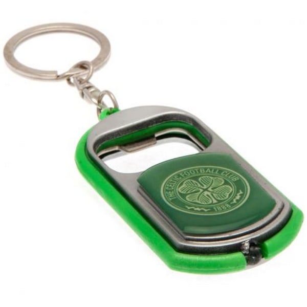 Celtic FC Ficklampa och Flasköppnare Nyckelring One Size Grön/Silver Green/Silver One Size