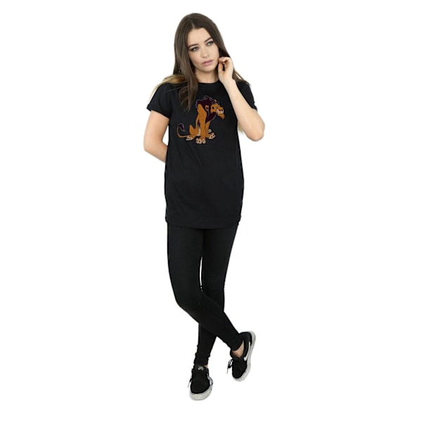 The Lion King Dam/Kvinnor Klassisk Scar Bomull Pojkvän T-shirt Black 3XL