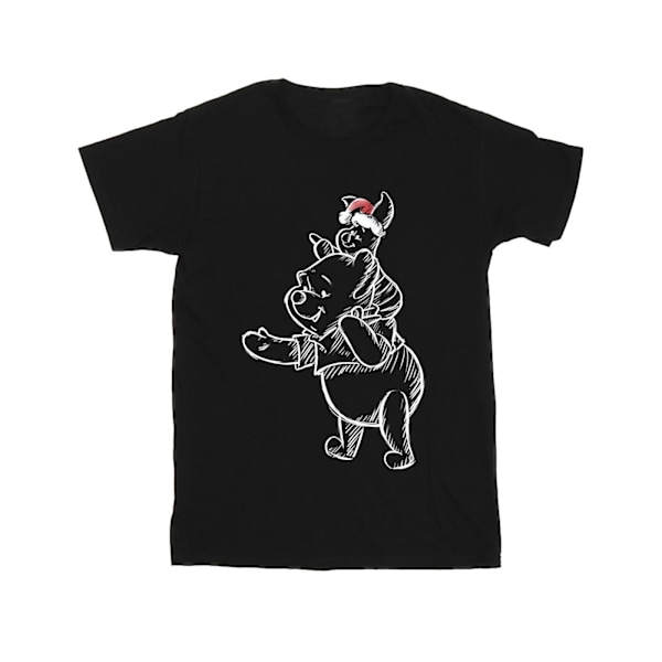 Disney Boys Winnie The Pooh Piglet Jul T-Shirt 7-8 År Black 7-8 Years