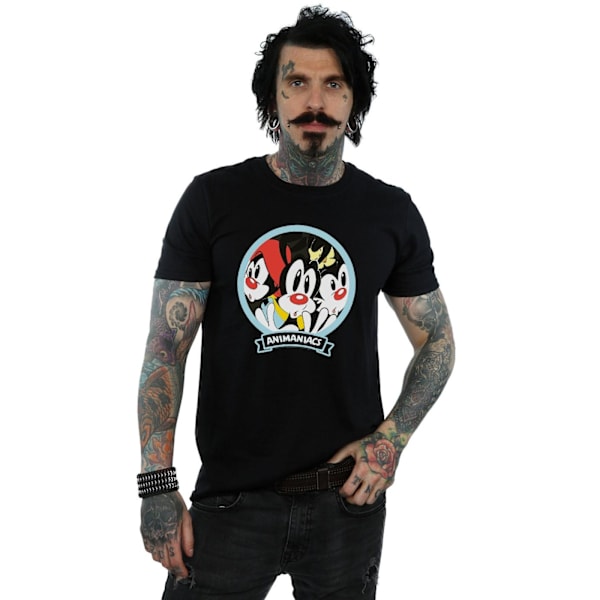 Animaniacs Mens Fisheye Group T-Shirt L Svart Black L