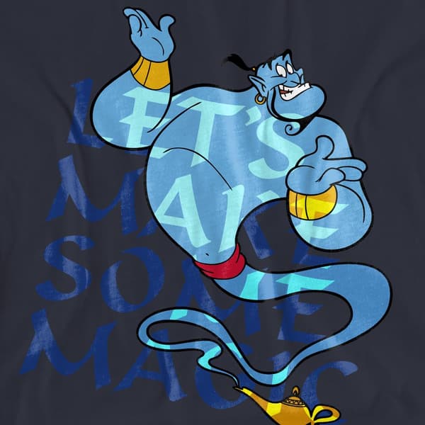 Aladdin Dam/Dam Let´s Make Some Magic Genie T-Shirt S Dee Deep Navy S