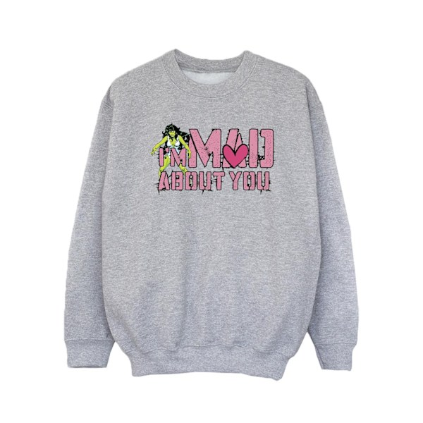 Marvel Girls She-Hulk Mad About You Sweatshirt 3-4 år Sport Sports Grey 3-4 Years