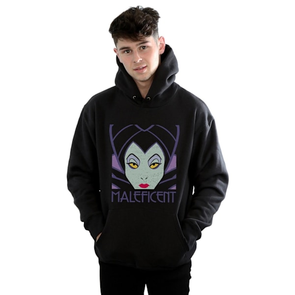 Disney Herr Maleficent Cropped Head Hoodie M Svart Black M