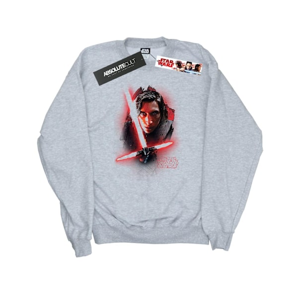 Star Wars: The Last Jedi Herr Kylo Ren Borstad Bomullströja Sports Grey XL
