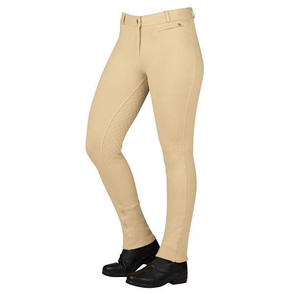Dublin Womens/Ladies Supa-fit Zip Up Gel Full Seat Jodhpurs 34i Beige 34in