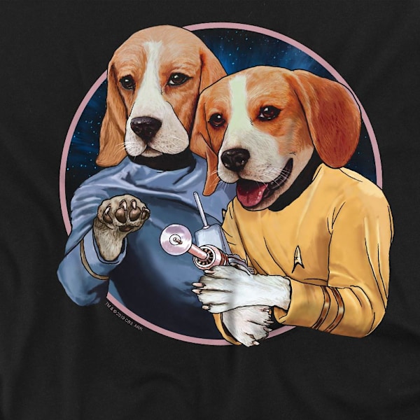 Star Trek Herr T-shirt Hundar XXL Svart Black XXL