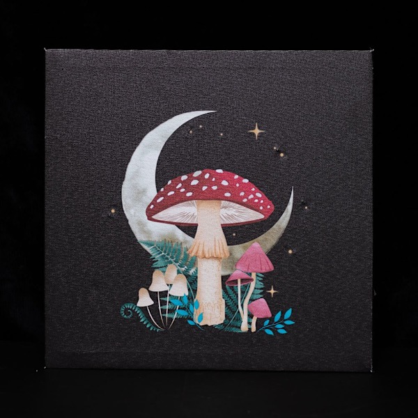 Något Annorlunda Canvas Forest Mushroom Light Up Canvas One Black/Red/White One Size