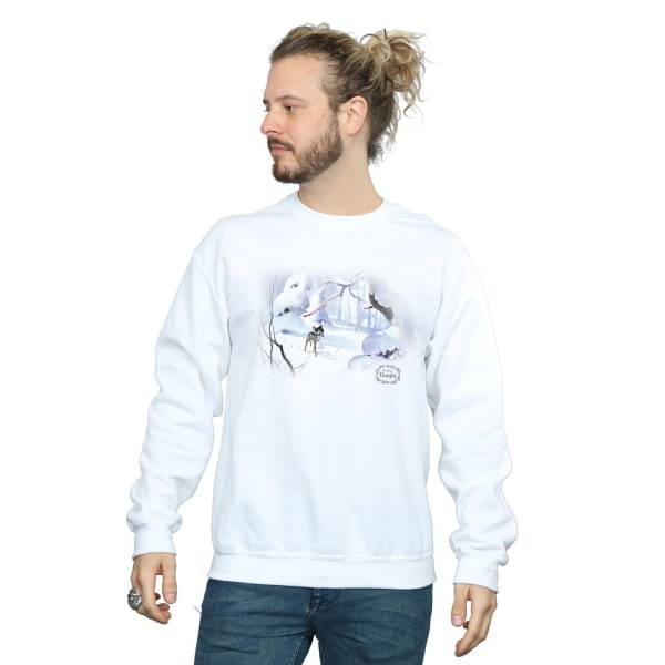 Disney Mens Bambi Snow Sweatshirt 3XL Vit White 3XL
