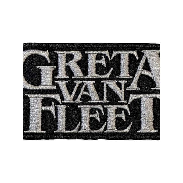 Greta Van Fleet Vävd Logotyp Stryk På Patch One Size Svart/Grå Black/Grey One Size