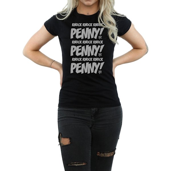 The Big Bang Theory Damkläder Knock Knock Penny Bomull T-shirt Black S