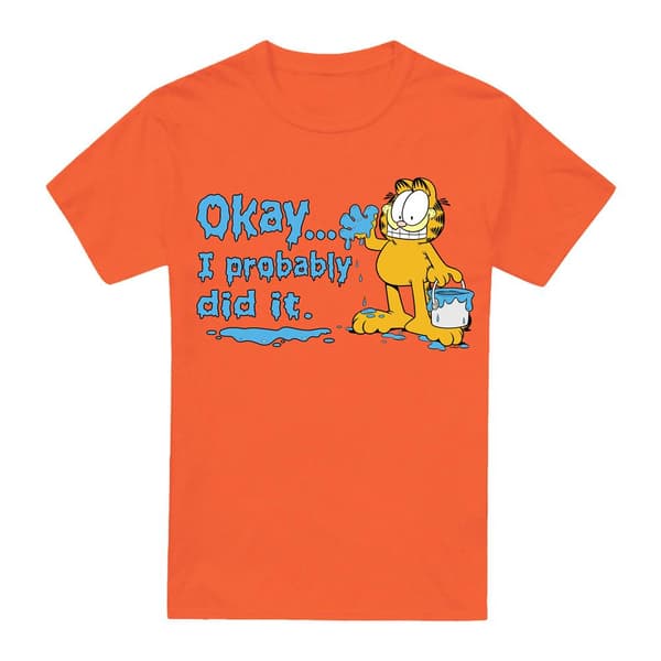 Garfield Herr I Probably Did It T-Shirt L Orange Orange L