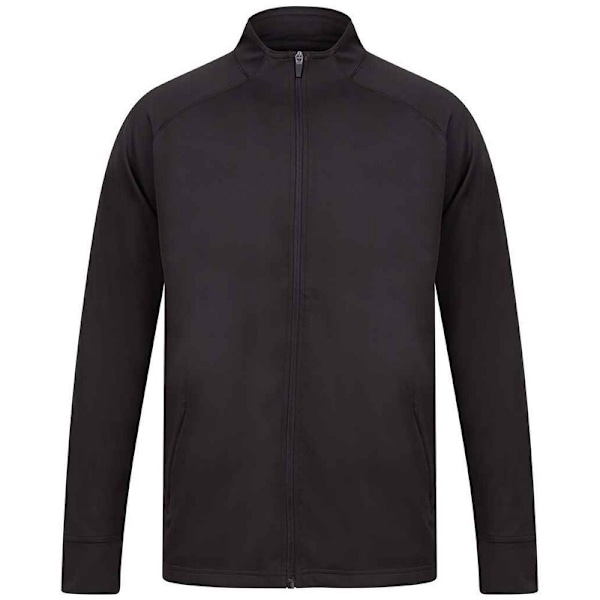 Finden & Hales Herr Kontrastpanel Stickad Träningsoverdel 4XL Svart Black 4XL