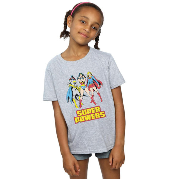 Wonder Woman Girls Super Power T-shirt 7-8 år Sports Grey Sports Grey 7-8 Years