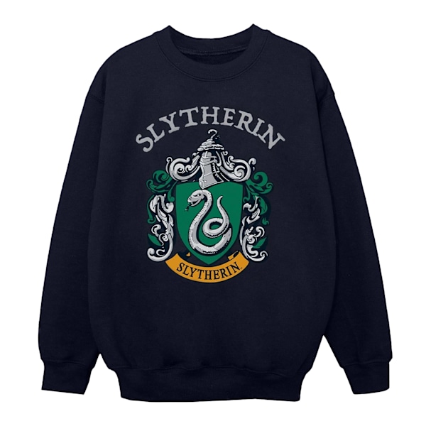 Harry Potter Pojkar Slytherin Crest Sweatshirt 5-6 År Marinblå Navy Blue 5-6 Years