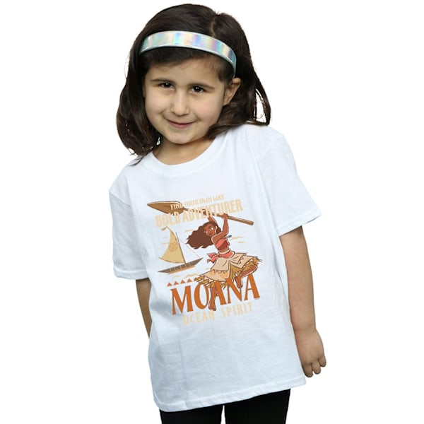 Disney Girls Moana Find Your Own Way Bomull T-shirt 7-8 år W White 7-8 Years