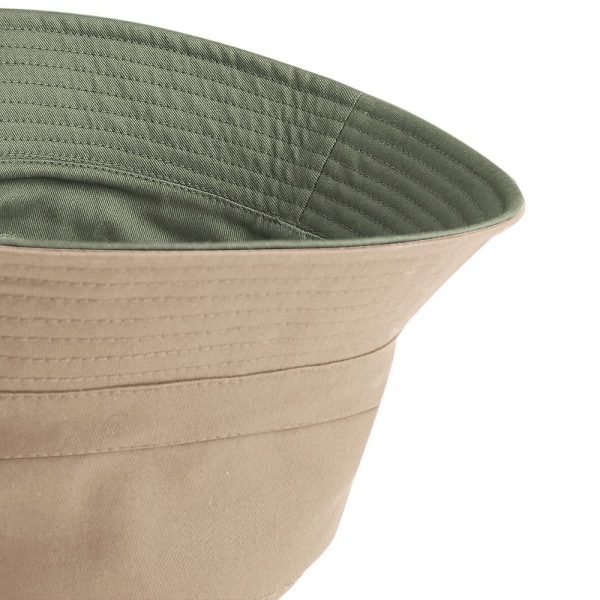 Beechfield Unisex Classic Vändbar Bucket Hat LXL Olivgrön Olive Green/ Stone LXL