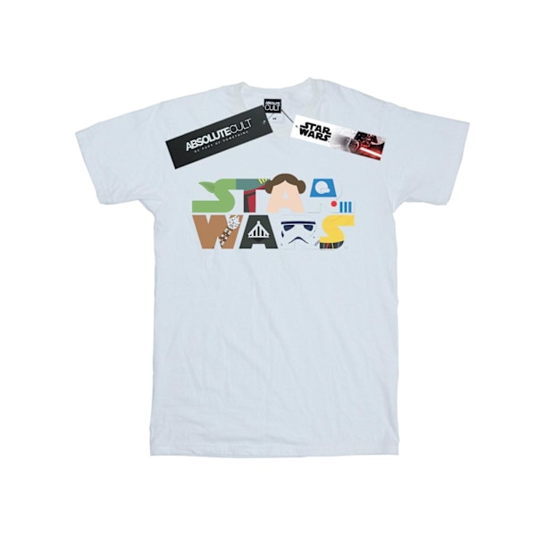 Star Wars Dam/Damer T-shirt i bomull med karaktärslogotyp för kvinnor White 5XL
