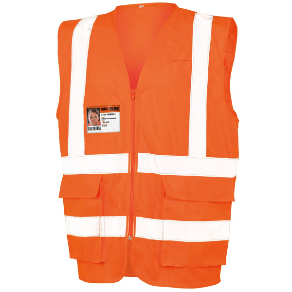 SAFE-GUARD By Result Unisex Adult Executive Safety Vest 3XL Flu Fluorescent Orange 3XL