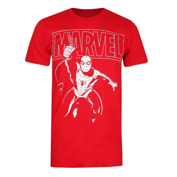 Spider-Man Mens Swing T-Shirt M Körsbärsröd Cherry Red M
