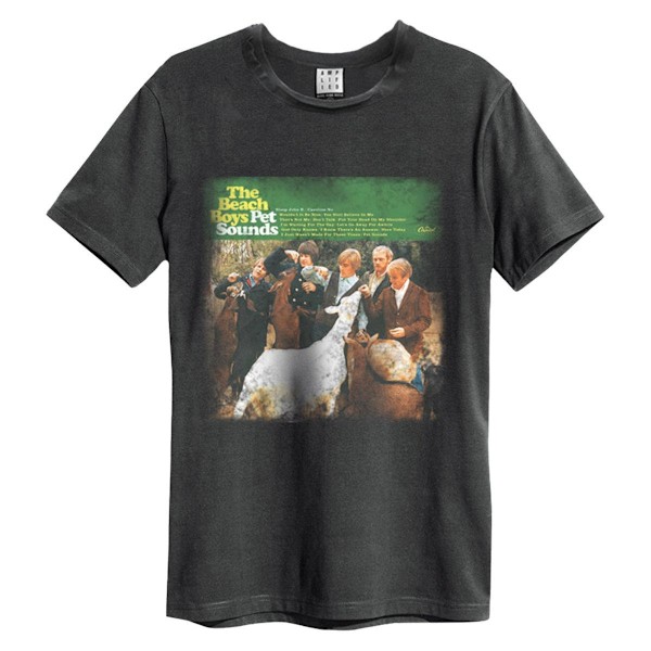 Amplified Unisex Adult Pet Sounds The Beach Boys T-Shirt XS Cha Charcoal XS