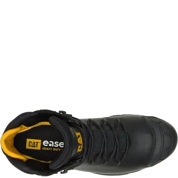 Caterpillar Mens Excavator Grain Leather Safety Boots 10 UK Bla Black 10 UK