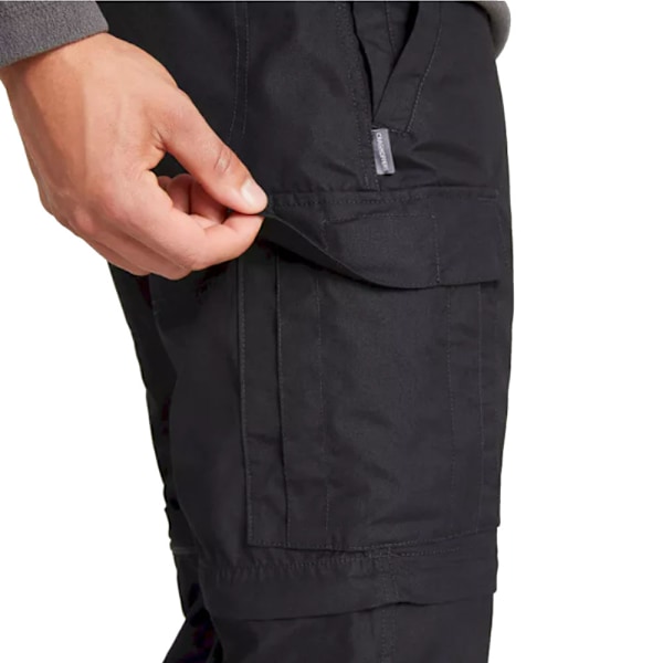 Craghoppers Mens Expert Kiwi Convertible Tailored Trousers 30R Black 30R