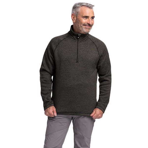 Trespass Corsham Marl Halvzip Fleece Top S Mörk Vin för Herr Dark Vine S