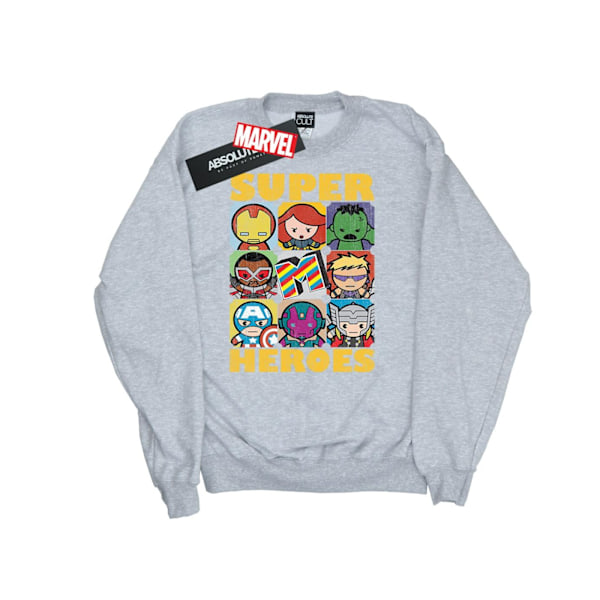 Marvel Mens Kawaii Super Heroes Sweatshirt L Sports Grey Sports Grey L